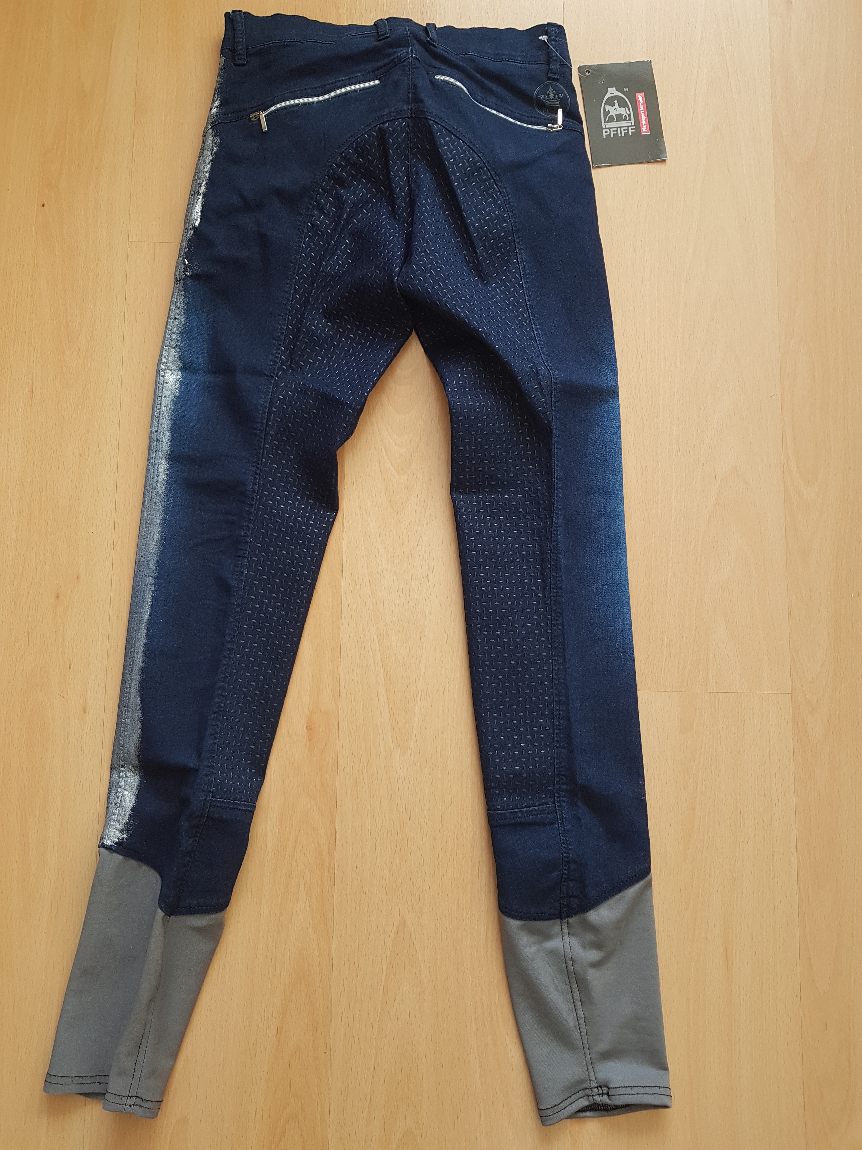 Jezdecké rajtky Pfiff Jaluna modré vel. 36